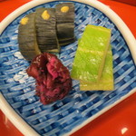 旅亭半水廬 - 水茄子、縞瓜、しば漬