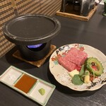 吉田屋 山王閣 - 台の物　こだわり牛と夏野菜のステーキ