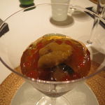 レストラン ラ フィネス - 伊勢海老のジュレ、雲丹と筋子、関アジと共に2