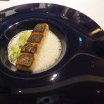 レストラン ラ フィネス - 豊後水道よりイシモチのロースト、丹波の黒豆を添えて3