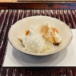 すし処 ひさ田 - ブラッティーナチーズ漬け、岡山オリーブオイル、吉田牧場ハードチーズ