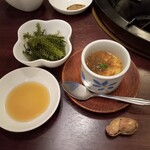 Shimabuta Shabu Shabu Aguya - 海ぶどう、茶碗蒸し