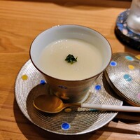 いでの上料理店 - 車海老のすり流しの茶碗蒸し
