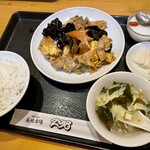 Tsukiji Ichiba - 玉子 豚肉 キクラゲ 炒め定食