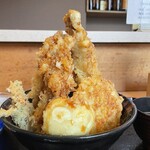 居酒屋食堂 なじみ - のぼり鶏天丼　1,000円