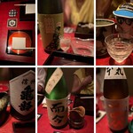 礼讃 - 日本酒豊富で、片口がいろんなものが出てきて、とても目を惹き楽しい