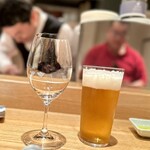 やまぐち - 先ずはビールで乾杯。