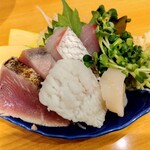 ごきげん酒場 ひょっとこ - 魚河岸ごきげん3種盛り