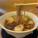 ふくやラーメン工房 - 麺がかなり太い