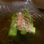 魚菜 由良 - アスパラ揚げびたし