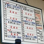 Tonkatsu Eichan - 月間の豚肉入荷予定が掲示されています