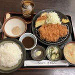 とんかつ 栄ちゃん - 料理写真:限定のやごろう豚黒豚 厚切りロースかつ定食@3,100円