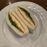 星乃珈琲店 - ハムと野菜と玉子のサンド