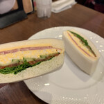 星乃珈琲店 - ハムと野菜と玉子のサンド