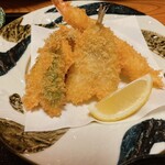 志の島西店 - 海老、白身魚、野菜類