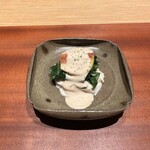 虎ノ門 空花 - イチジク、きんじそう、自家製生湯葉のゴマ和え