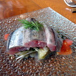 ラ･マンチーナ - サンマ・焼き茄子・フルーツトマトのカルパッチョ