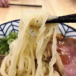 Ra xamen hideto - SNS限定メニュー・ウラ(塩)、麺リフトアップ