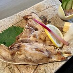 魚家 - ブリカマのアップ（ブリカマ塩焼き定食）