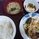 図書館下食堂 - ある日の回鍋肉定食