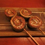 籠太 - さんまの炙り巻き。日本酒にぴったり。