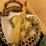 ちび田 - ちび田定食の天ぷら