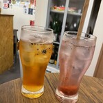 梅干しサワーと日本酒 - 