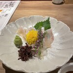 信州雪蔵熟成そば 音菜 - 真鯛の昆布〆