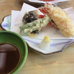 磯料理 かね八寿し - かね八伊勢えび御膳5250円の天ぷら