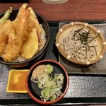 湯あがりキッチン なみまくら - 天丼、ミニざるそば