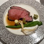 上高地ルミエスタホテル - ローストビーフ完璧。ワサビがすごく合う！