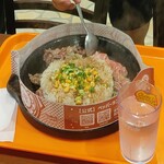 ペッパーランチ - お肉たっぷりビーフペッパーライス Ｌサイズ (税込)1,100円 ※これより軽くかきまぜます (2023.09.09)