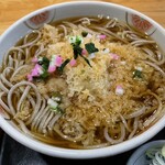 そば処 まる山 - 暖かいたぬき蕎麦　すすきので飲んだ後のシメにラーメンもいいけど蕎麦もいいね