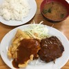 キッチンサン - 料理写真:'23/09/09 ハンバーグと豚天（税込770円）