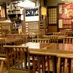 鳥ぎん - 店奥席から出入口付近を眺める