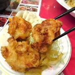 四川厨房 随苑 - 海鮮冷麺セット800円（ランチは、鶏唐揚げ３個、炒飯ほか食べ放題）