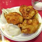 四川厨房 随苑 - 海鮮冷麺セット800円（ランチは、鶏唐揚げ３個、炒飯ほか食べ放題）