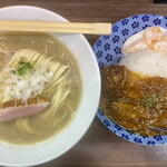 ヌードル＆スパイスカレー 今日の1番 - 2023年08月24日(木) の来店　朝限定セット¥1,000-(税込) ※カレーは和牛のカレー、、お肉は店主様のお心遣いかと、、