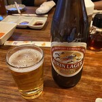 大鳳餃子 - 瓶ビールはキリンラガー