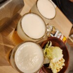 Zerobyou Remonsawa Sendaihorumon Yakinikusakaba Tokiwatei - 1杯目生ビールサービス