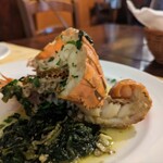 ボガマリ・クチーナ・マリナーラ - ウチワエビのグリル＋ほうれん草ソテー