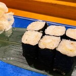 花寿司 - 山芋の天ぷらをにぎりにしてくれました♪♪