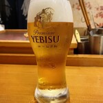 花寿司 - まずはビール2(˙꒳˙ก̀)ﾊｰｲ