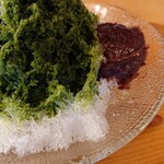 とらや工房 - かき氷抹茶蜜のアップ