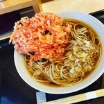 田そば - 天ぷらそば(紅しょうが)¥820