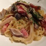 Patisserie ＆Restaurant Amour - ベーコンと茸のクリームスパゲティ　￥１０００