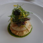 カミムラ  - 2013/10　サロマ湖産帆立のポワレ　貝柱クリーム。ソースが絶品です。