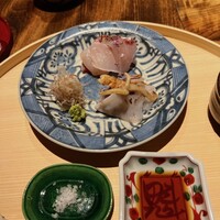 温石 - お造りの二点盛りです