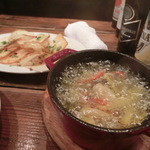 イタリアン酒場 TAKEYA - 海老のｱﾋｰｼﾞｮ！海老でかっ！！！