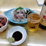 Genzou - 鯛の松皮、イカの煮物とオリジナルグラス